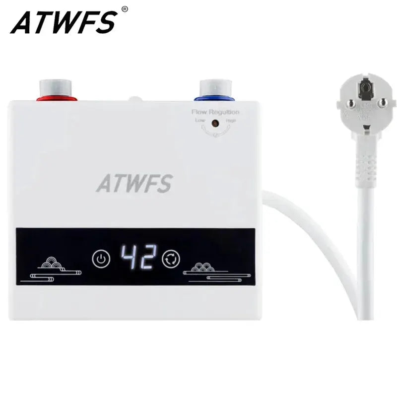 ATWFS Instant Water Heater 220V 4600W Portable Electric Heater CE Certified For Bathroom Kitchen And Home Heating