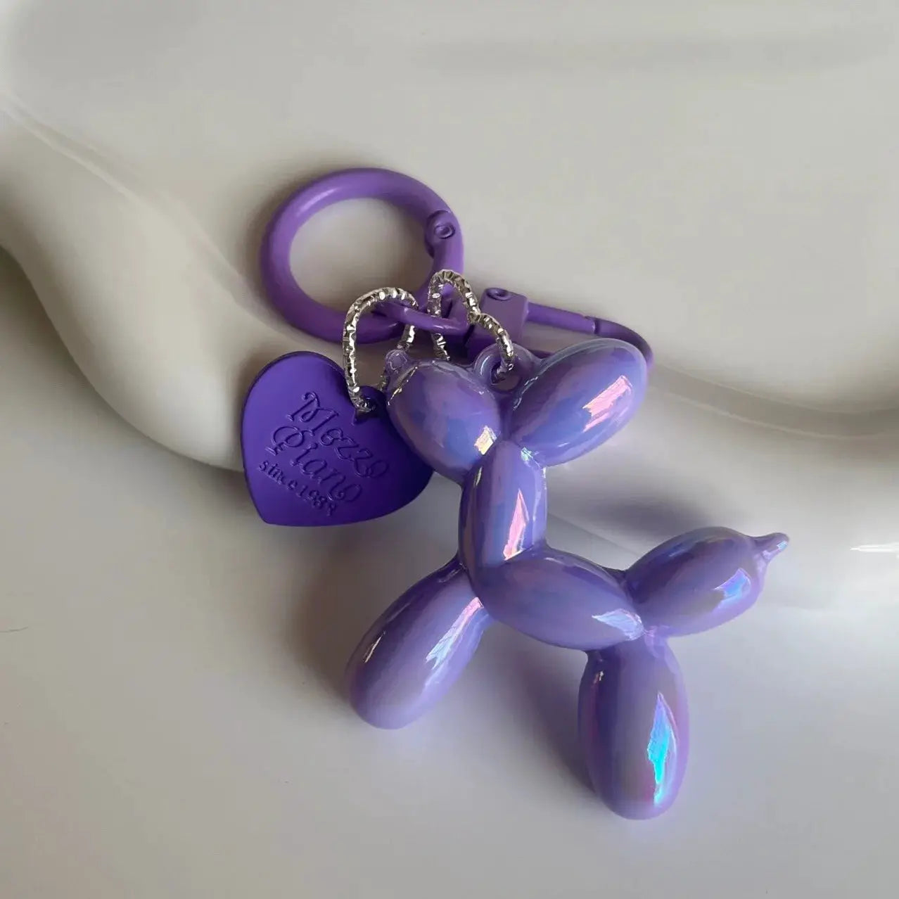 Jelly Balloon Dog Keychain Pendant Cute Cartoon Dog Accessory For Unisex Keys Gift Zinc Alloy Metal