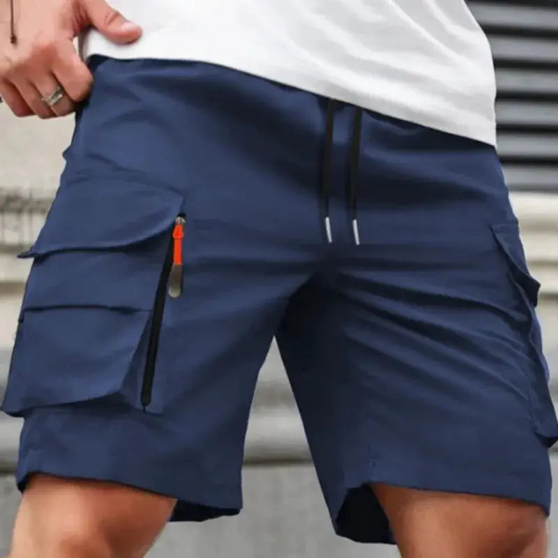 UETEEY Summer Casual Cargo Shorts Men Outdoor Travel Sports Large Pockets Durable Comfortable Beach Workout Shorts for Outings