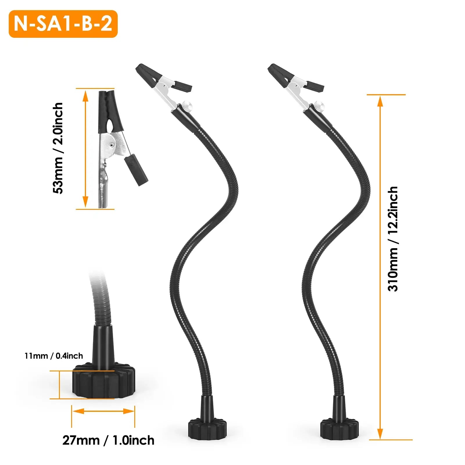 NEWACALOX Magnetic Mini Soldering Arm Holder for PCB Circuit Board with 360 Degree Chuck for Jewelry Making and Repair