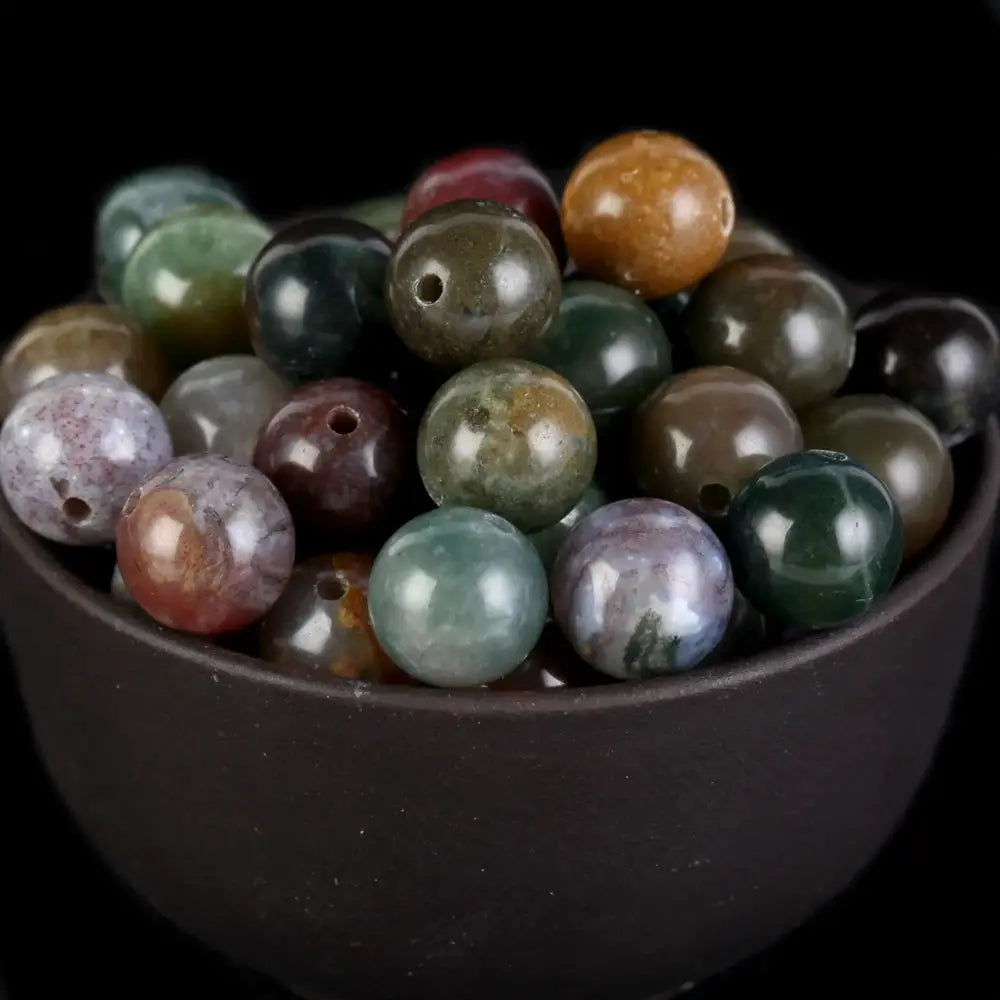 Natural Round Gemstone Beads Mix Tiger Eye Amazonite Lava Turquoise Agate Jasper Garnet for Jewelry Making DIY