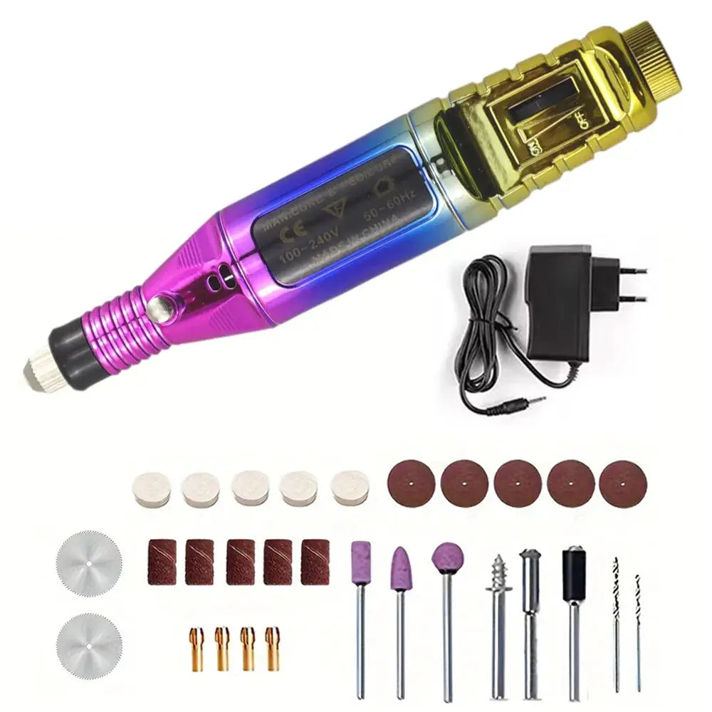 JANGKLIFE 110 220V High Power Multi Function Electric Grinder Polishing Drilling Cutting Engraving 211 Accessory Set