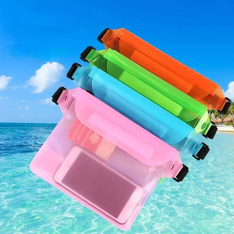 Three Layer High Waterproof Sealing Swimming Bag Large Transparent Dry Pouch For Iphone And Mobile Phones