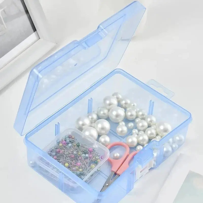 Transparent Plastic Storage Boxes for Jewelry Hardware Accessories and Small Items DIY Crafts and Cosmetics Organizer