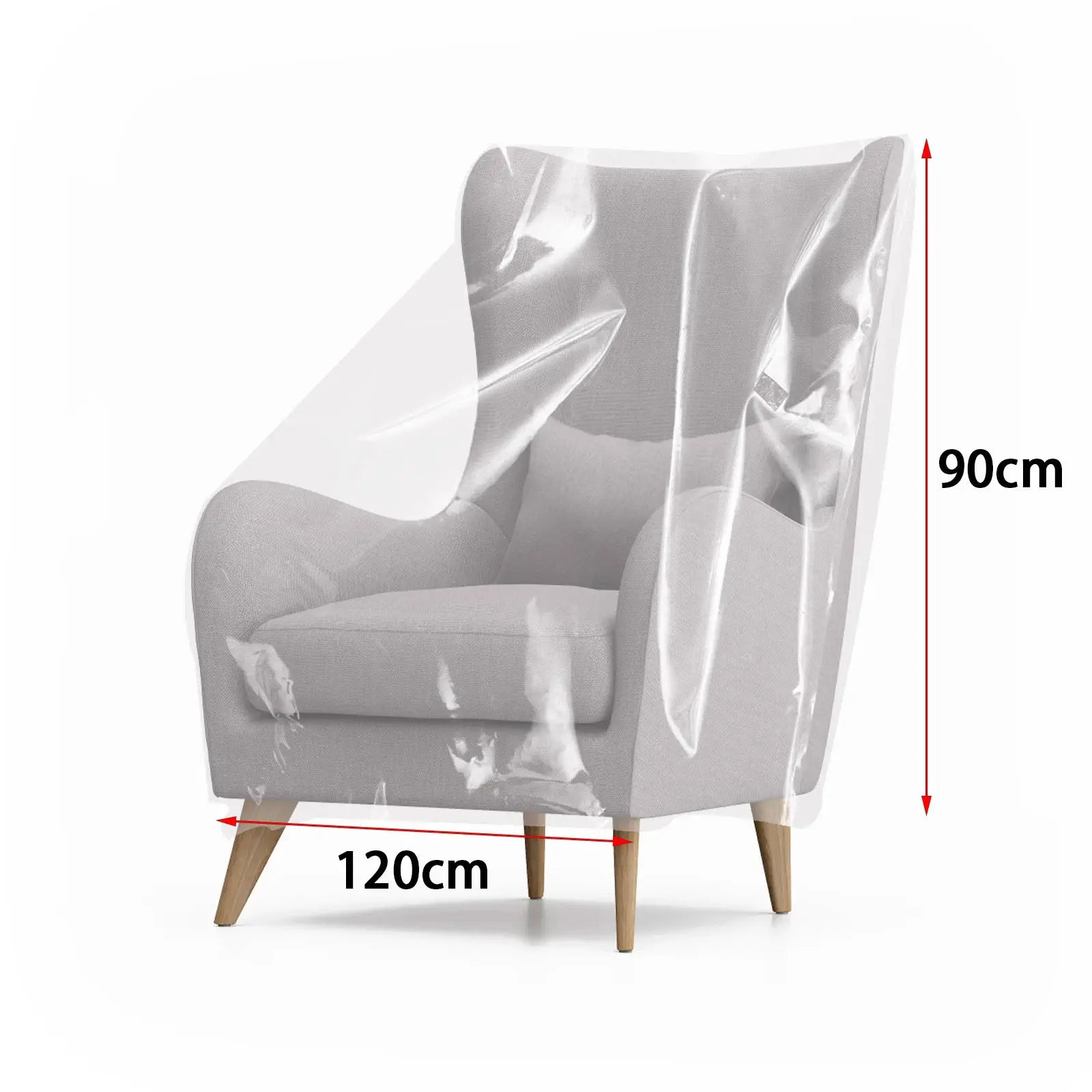 Simples Market transparent couch protector, waterproof plastic cover for cat and dog clawing, 120x90 cm