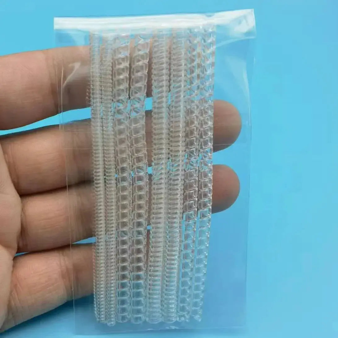 Set Of Eight Invisible Silicone Ring Guards Spiral Design For Loose Rings Ring Sizers Plastic