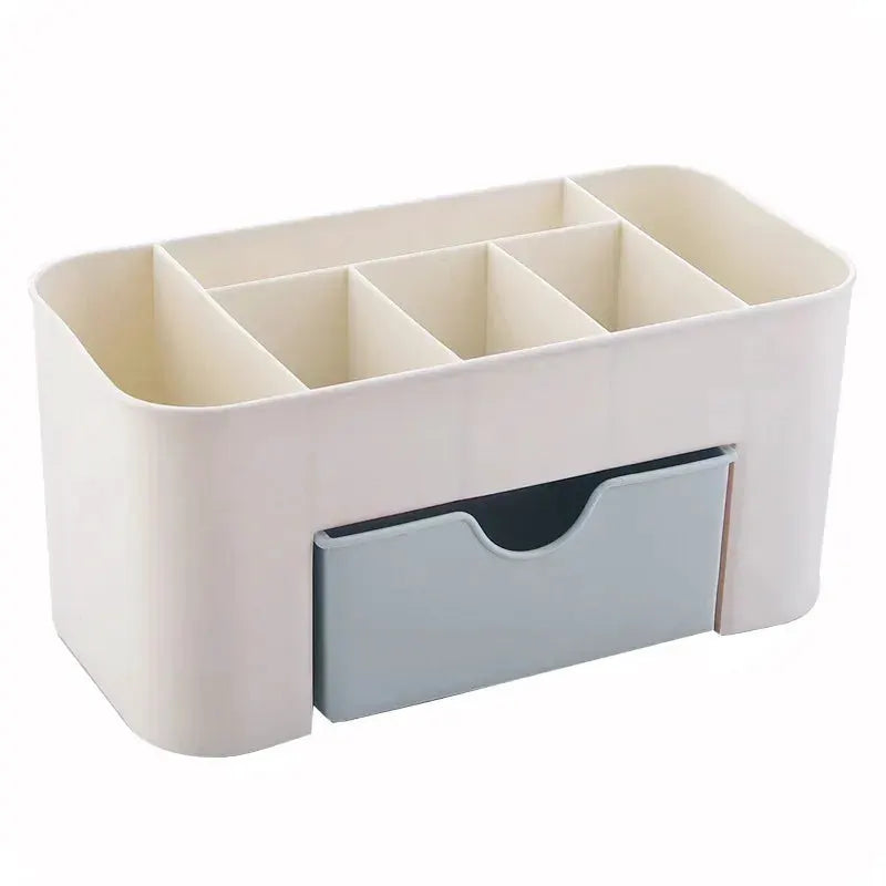 Nail Art Plastic Organizer Container Compact Storage Box For Gel Polish Remover, Cotton Pads, Swabs And Tools