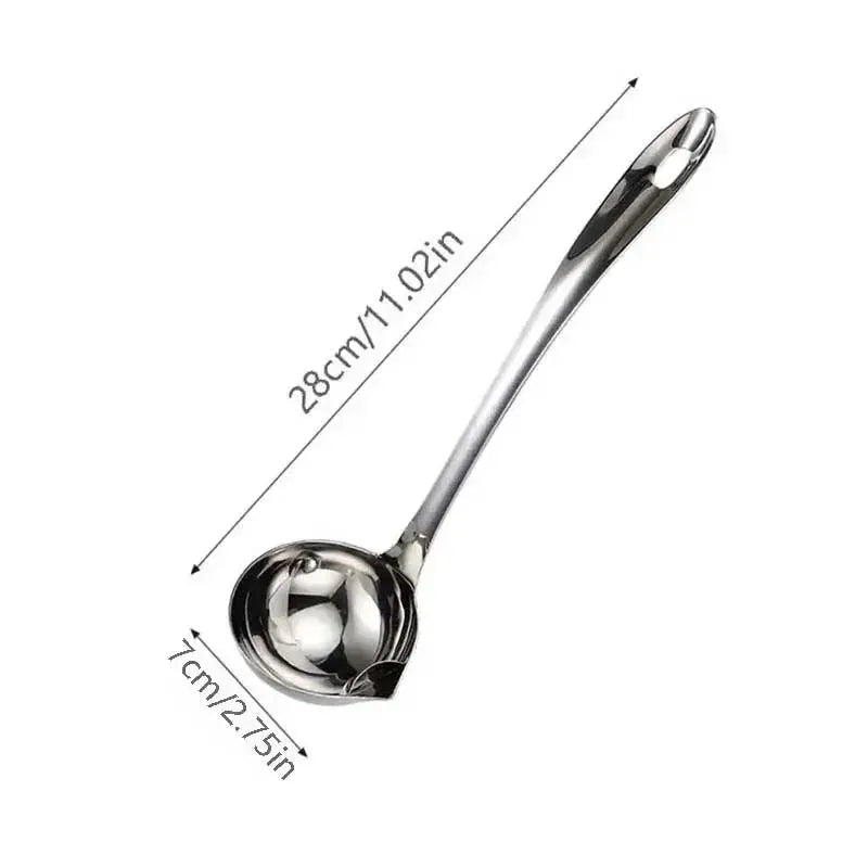 KitchenCraft Stainless Steel Colander Spoon Oil And Fat Separator For Healthy Soups