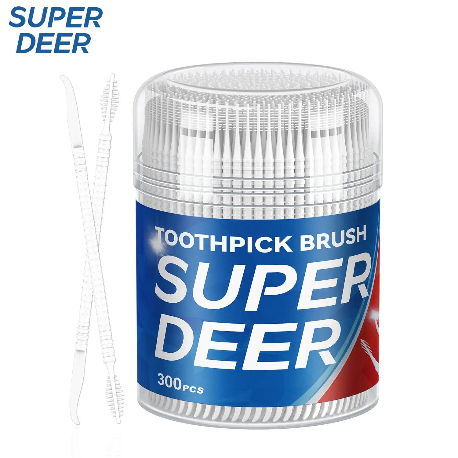 300 PCs Boxed Toothpick Brush Plastic Toothpick Disposable Household Interdental Brush Teeth Picking Dental Floss - Simples Market