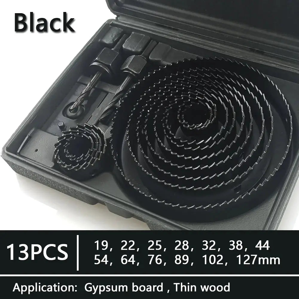 19 To 127mm Hole Saw Set Cup Style Wood Crown Drill Bit For Gypsum Board Wood PVC Plastic Density Board And Metal