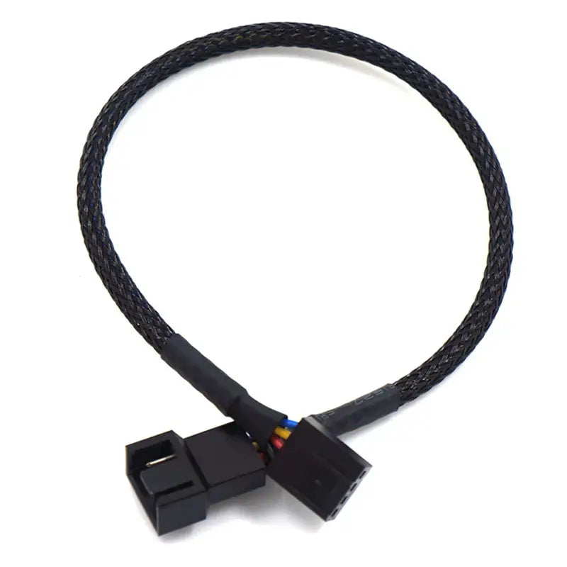 4 Pin PWM Fan Splitter Cable 1 To 4 3 2 1 Ways Black Sleeved 27cm Extension PWM Cables