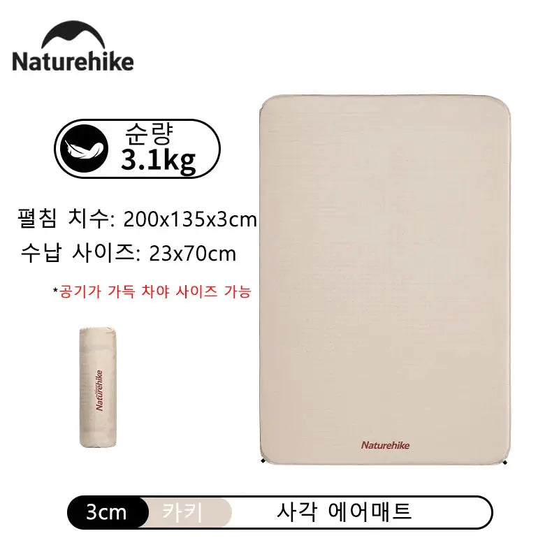 Naturehike 2025 Self Inflating Air Mattress 6cm Thick Ultralight Camping Pad For Outdoor Picnic Folding Air Mat