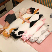 Funny Joy Cute Soft Long Cat Plush Pillow 50 70 90 110 130 cm For Office Nap Bed Home Decor Gift For Kids Girls