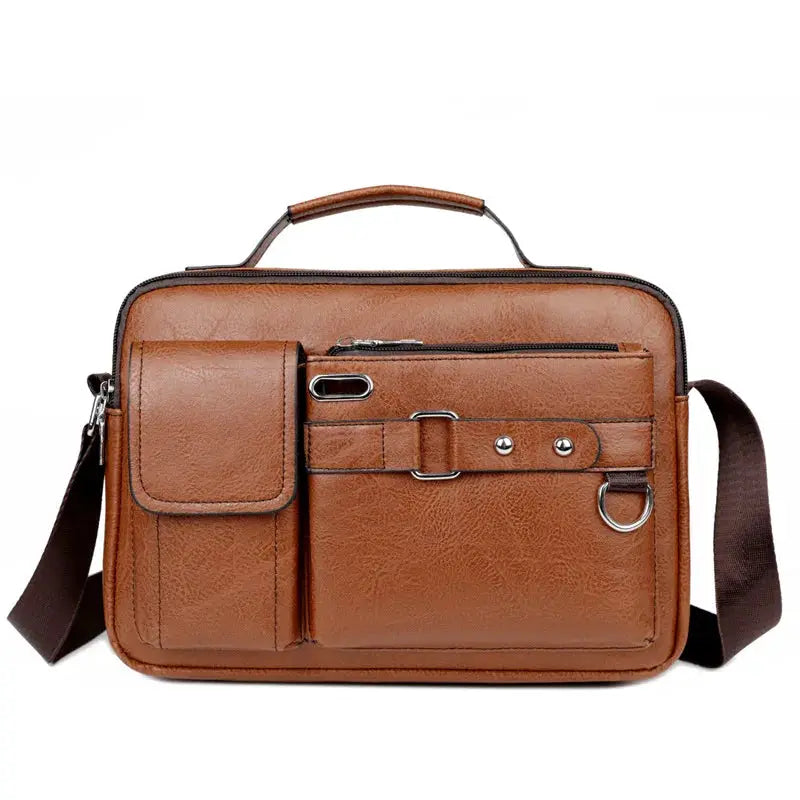 UrbanGuard Mens Retro Messenger Bag Waterproof Laptop Briefcase Large Capacity For Work Travel School