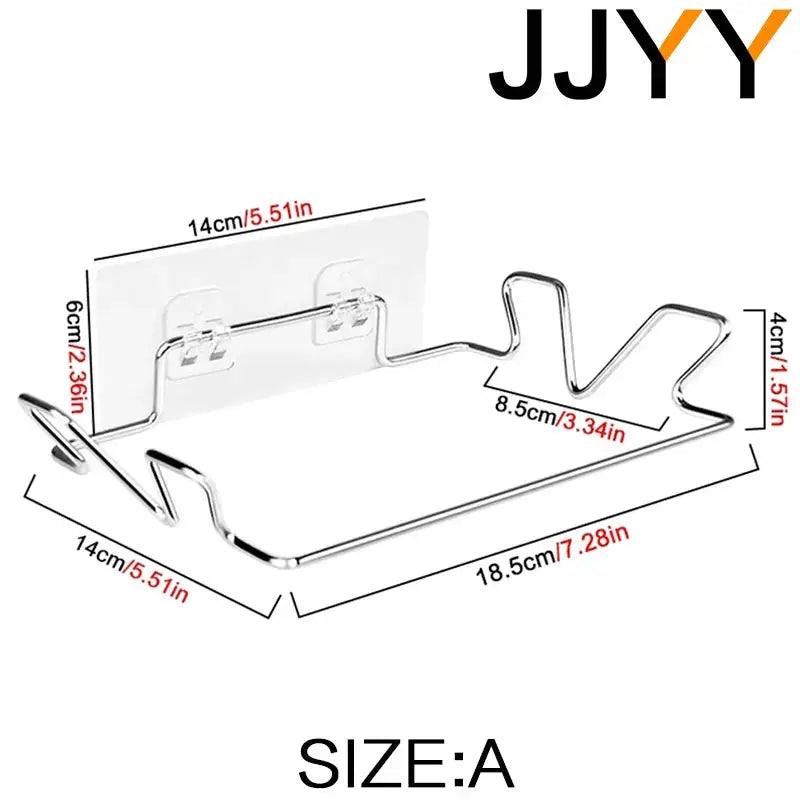 JJYY Kitchen Trash Rack Holder For Cabinet Doors And Closets Stainless Steel Garbage Bag Organizer