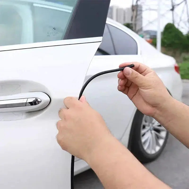 5M Car Door Edge Protector Strip U Type Rubber Moulding Trim With Adhesive Seal Guard Sticker