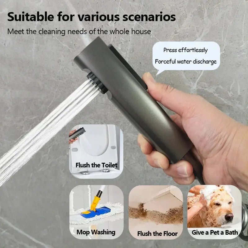 Baokemo toilet bidet sprayer set, ABS handheld unit with no-drill bracket (Simples Market)
