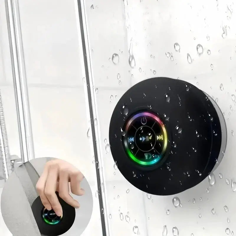 Waterproof Bluetooth Speaker Mini Subwoofer With Suction Cup Mic Handsfree Calling For Bathroom Pool Beach