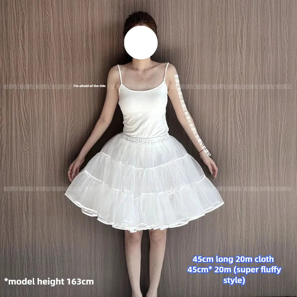 35cm Lolita Petticoat by Simples Market, white fluffy layered mesh underskirt