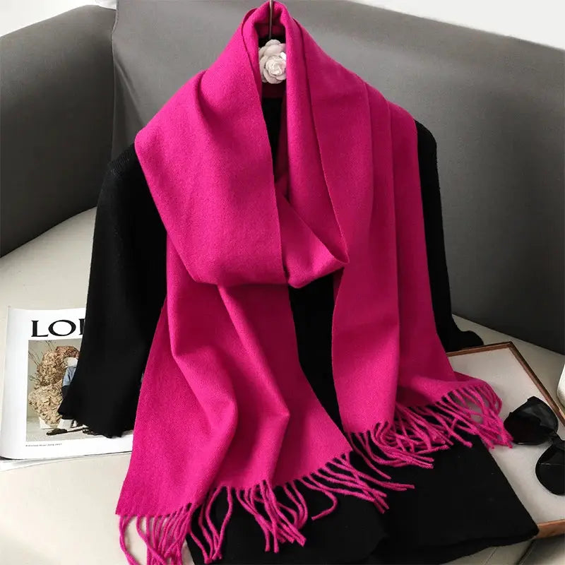 Brand 62 Womens Long Cashmere Blend Winter Scarf Hijab Shawl Wrap For Outdoor Warmth
