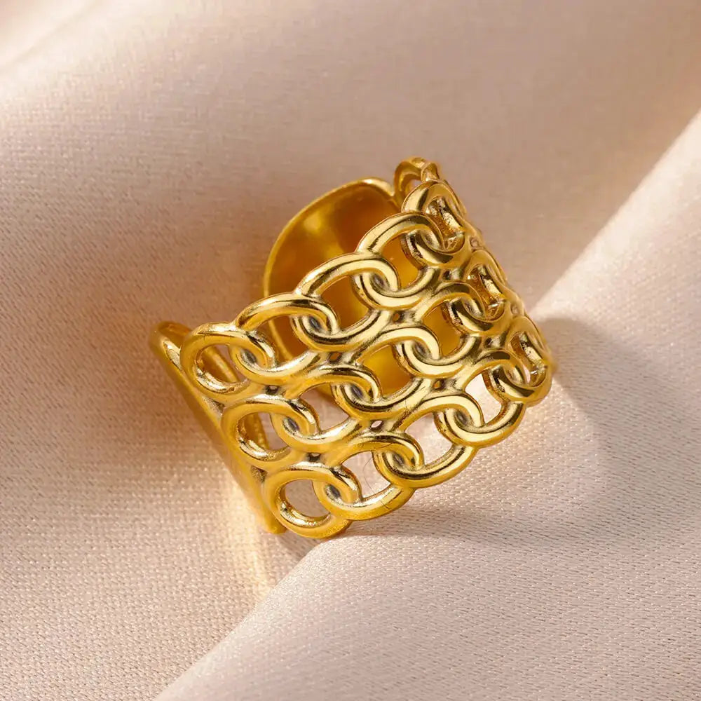 316L Stainless Steel Rings For Women Gold Color Never Fade Luxury Classic Wedding Rings Couple Jewelry Free Shipping