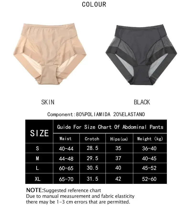 Simples Market Womens Slimming High-Waist Shaping Briefs in skin and black, sizes S-XL, two color options
