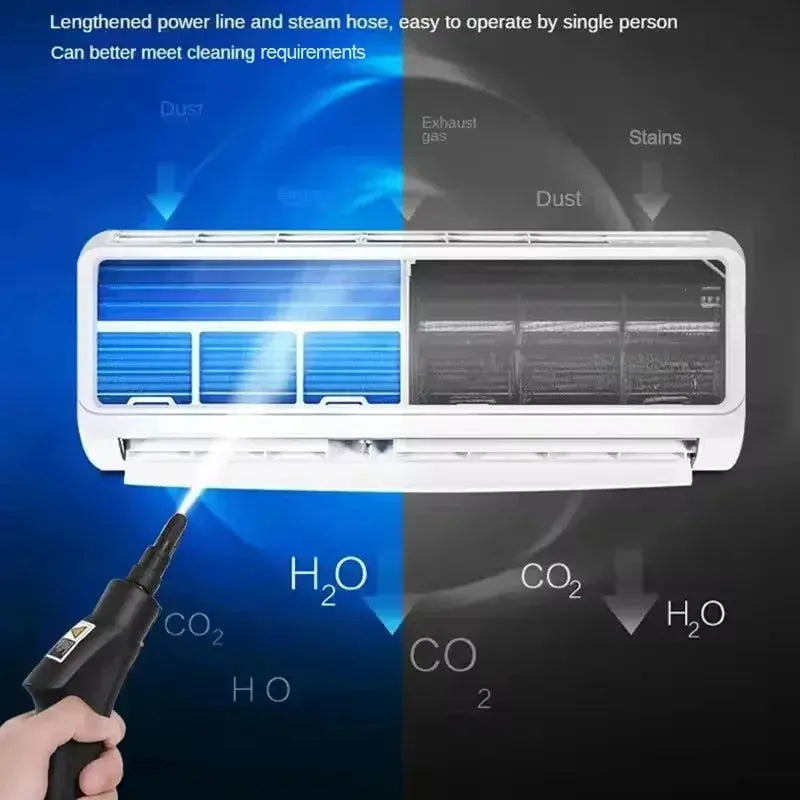 Portable Handheld Steam Cleaner With High Temperature Pressurized Steam For Kitchen And Car Cleaning With Brush Heads