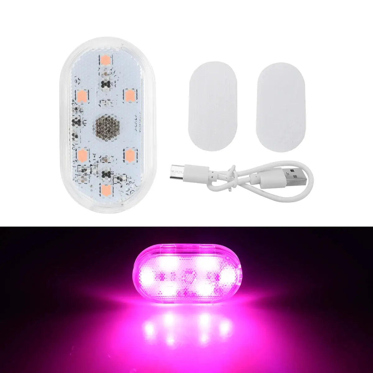 LED Touch Light USB Rechargeable 5V 6LED Mini Car Interior Lamp With Touch Sensor RGB Reading Lamp