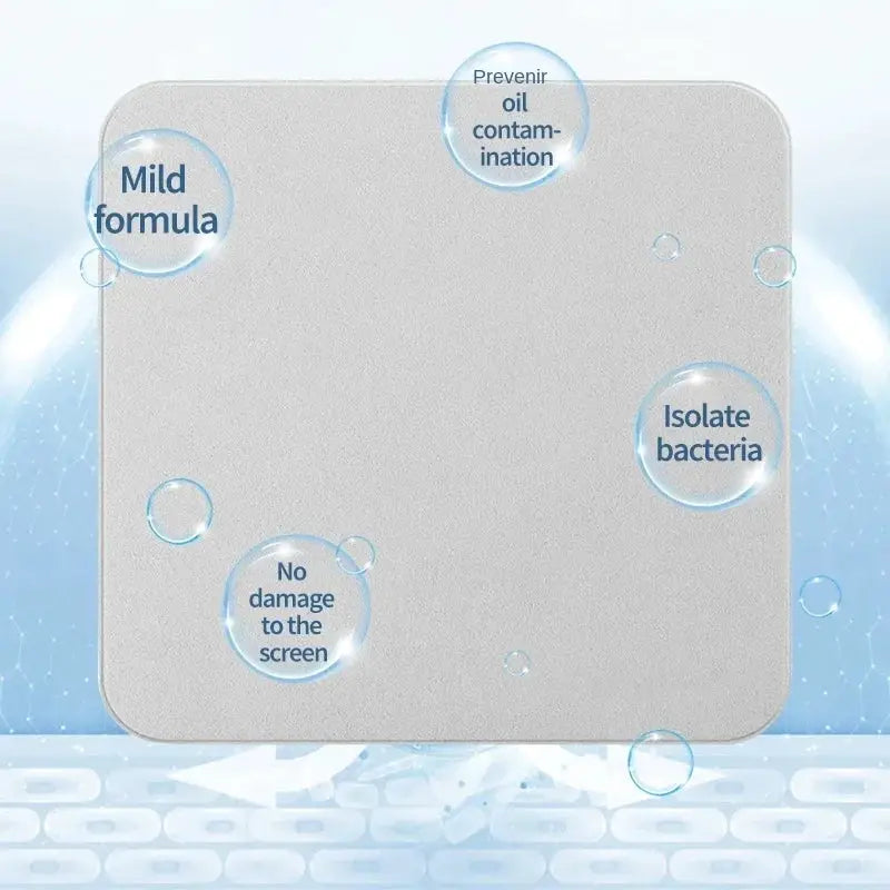 Gray microfiber polishing cloth for Apple devices; nano-texture screen cleaner for iPhone, iPad, Mac, iPod, Watch