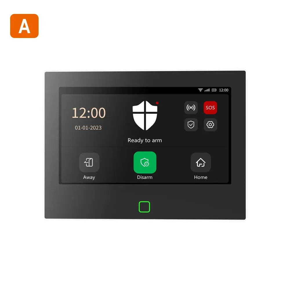 Staniot 7-inch home alarm touchscreen panel with green Disarm button