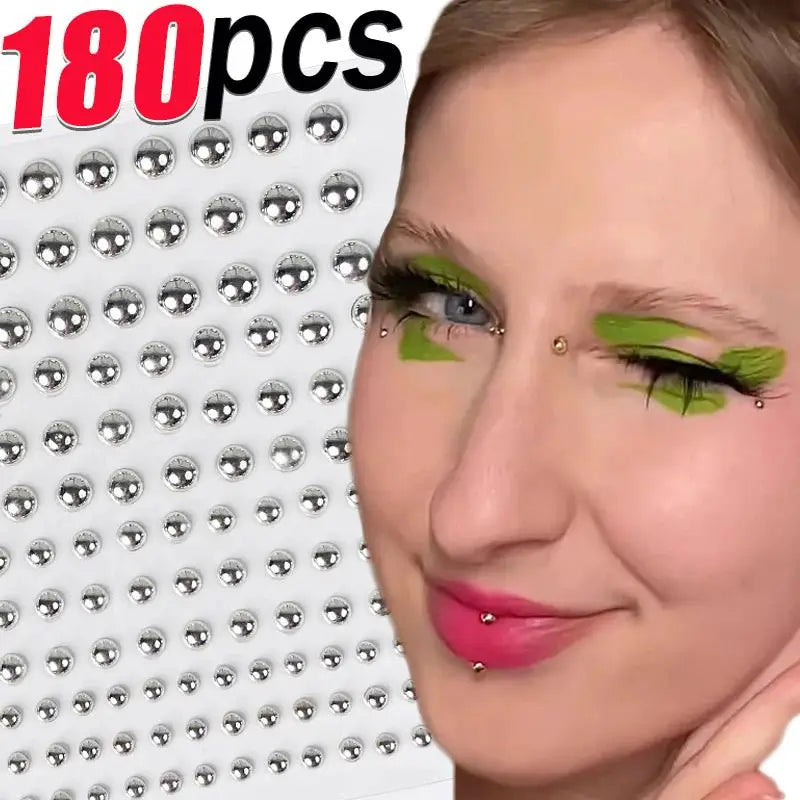 Sticker Fake Belly Eyebrow Lip Piercing Stud Non Piercied Earring Stud Set New Fake Nose Ring Piercing Jewelry Dermal Anchor Top - Simples Market