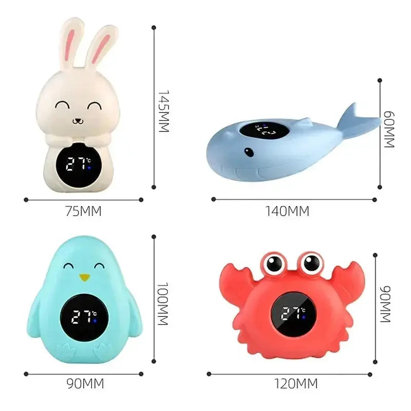 Floating Baby Bath Temperature Meter With LED Display Digital Water Thermometer Safe Cartoon Design