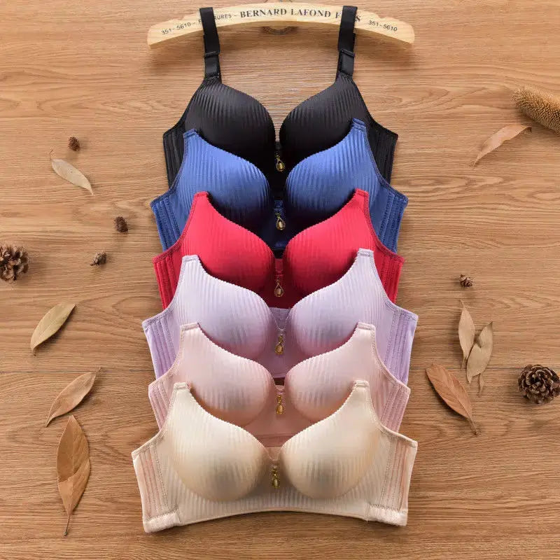Push-up bras set by Simples Market; wireless, seamless padded, six-color assortment