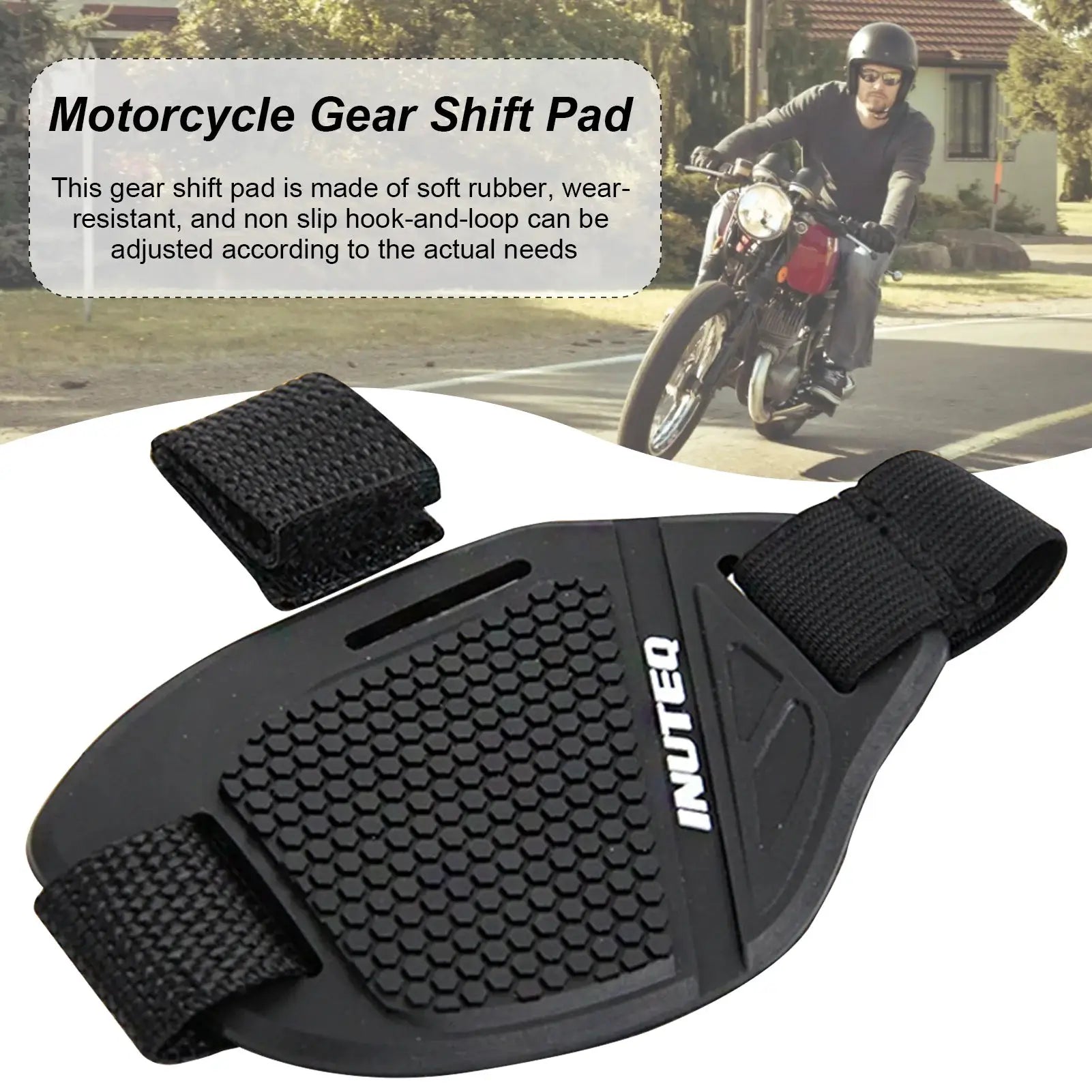 Universal Motorcycle Shift Pad Rubber Boot Protective Cover Adjustable Shifter Shield Anti Slip Pad For Shoe Protection