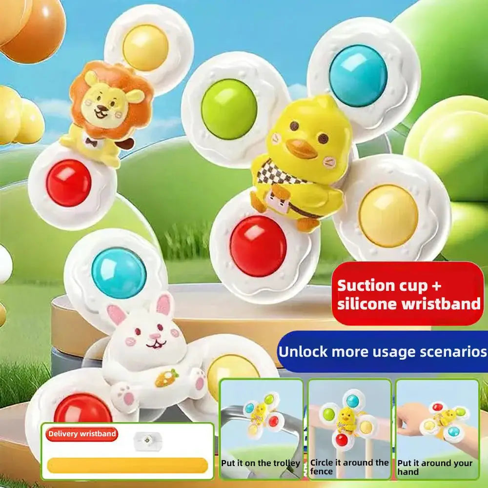 Baby Sucker Spinning Bath Toys for Montessori Education Rotating Toys for Toddlers and Infants