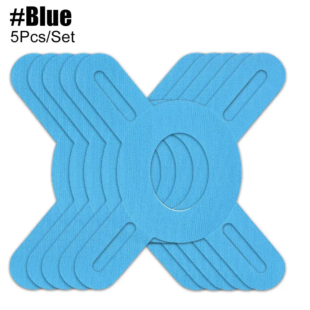Knee kinesiology tape 5-pack precut in blue by Simples Market for knee support and recovery