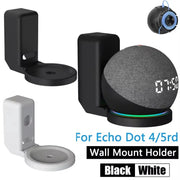 Simples Market wall mount for Echo Dot 4/5/3rd gen; black & white brackets with cord management (2 pcs)