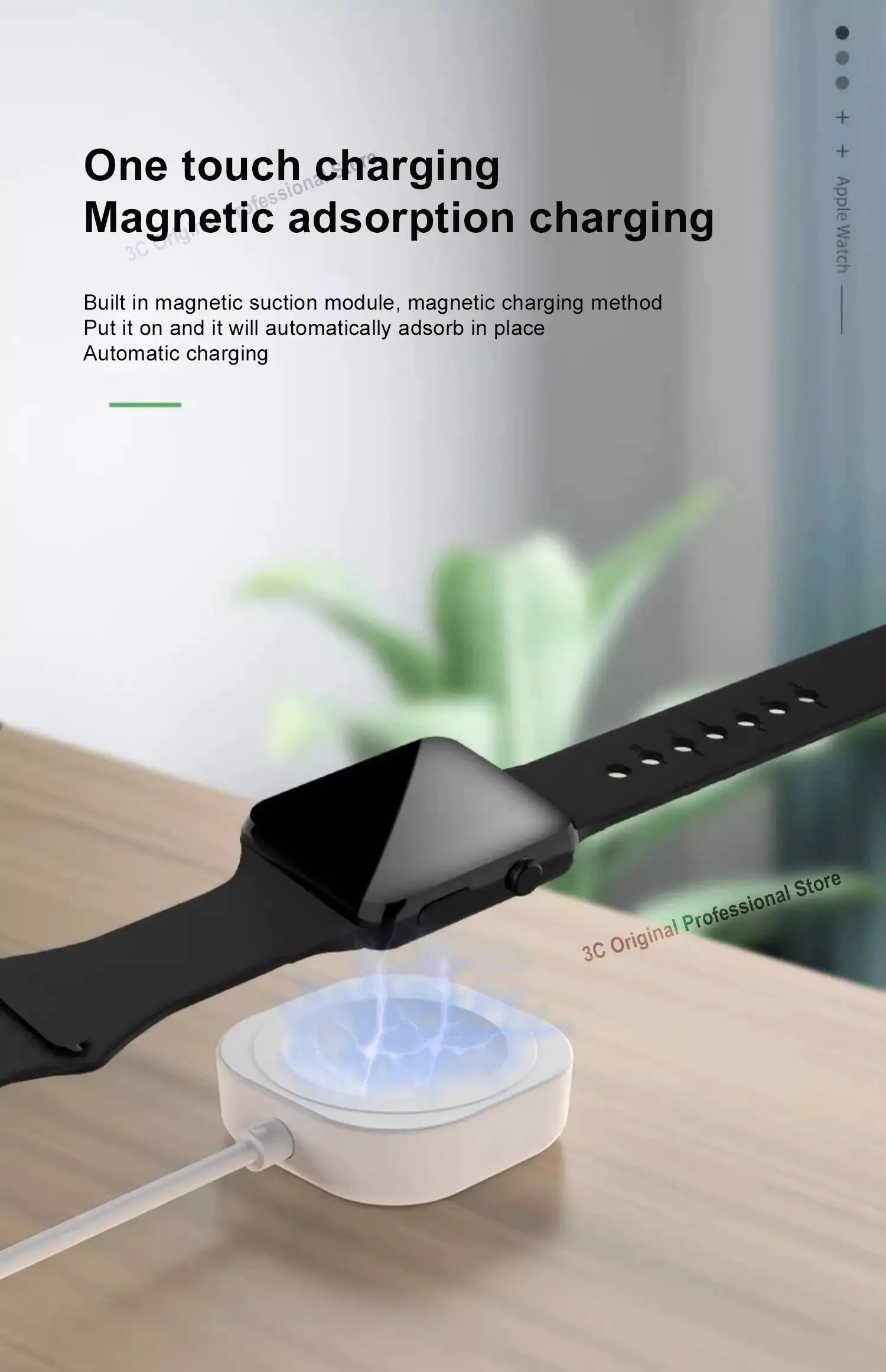 New Magnetic Wireless Charger for Apple Watch Series 9 8 7 6 5 4 SE Fast Charging Cable USB Type C for iWatch Series 6 3 5 3 2 1