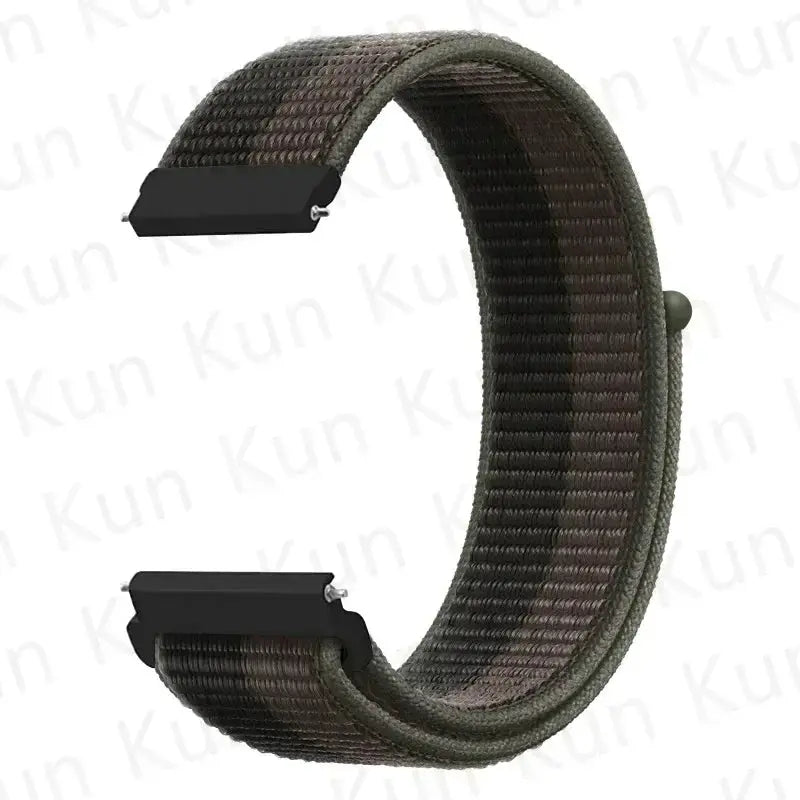 Simples Market nylon loop watch strap for Redmi Watch 5 Active/Lite and Xiaomi Watch S4, 20–22mm olive green