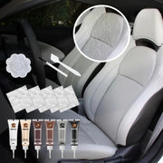 Belino Cuir 20ml car leather repair paste kit with multiple tubes and applicators for white leather car seats.