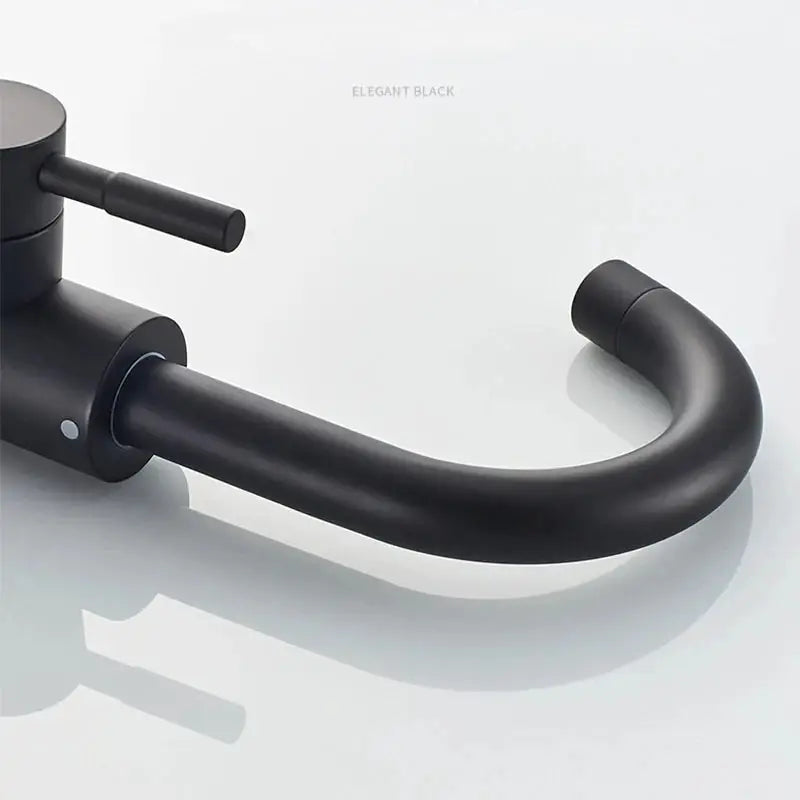 Bathroom basin faucet, matte-black, 304 stainless steel