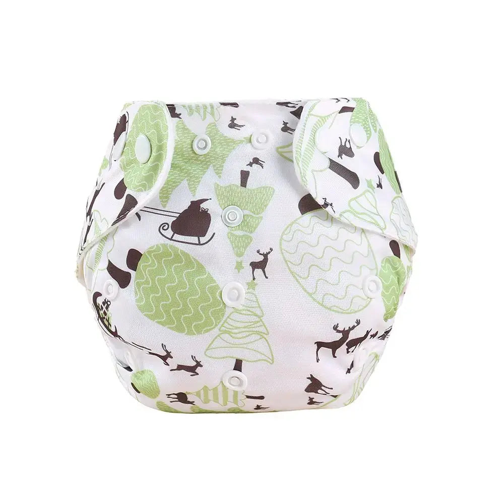 Eco Friendly Washable Reusable Cloth Diapers For Babies Grid Pattern Cotton Adjustable Training Pants 1 To 3 Years