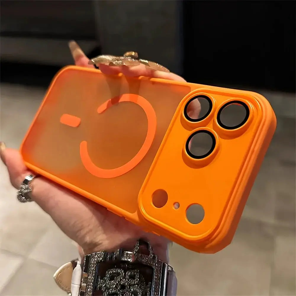 LuxeShield Magnetic Matte Translucent Shockproof Case For iPhone 11 To 17 Pro Max With MagSafe