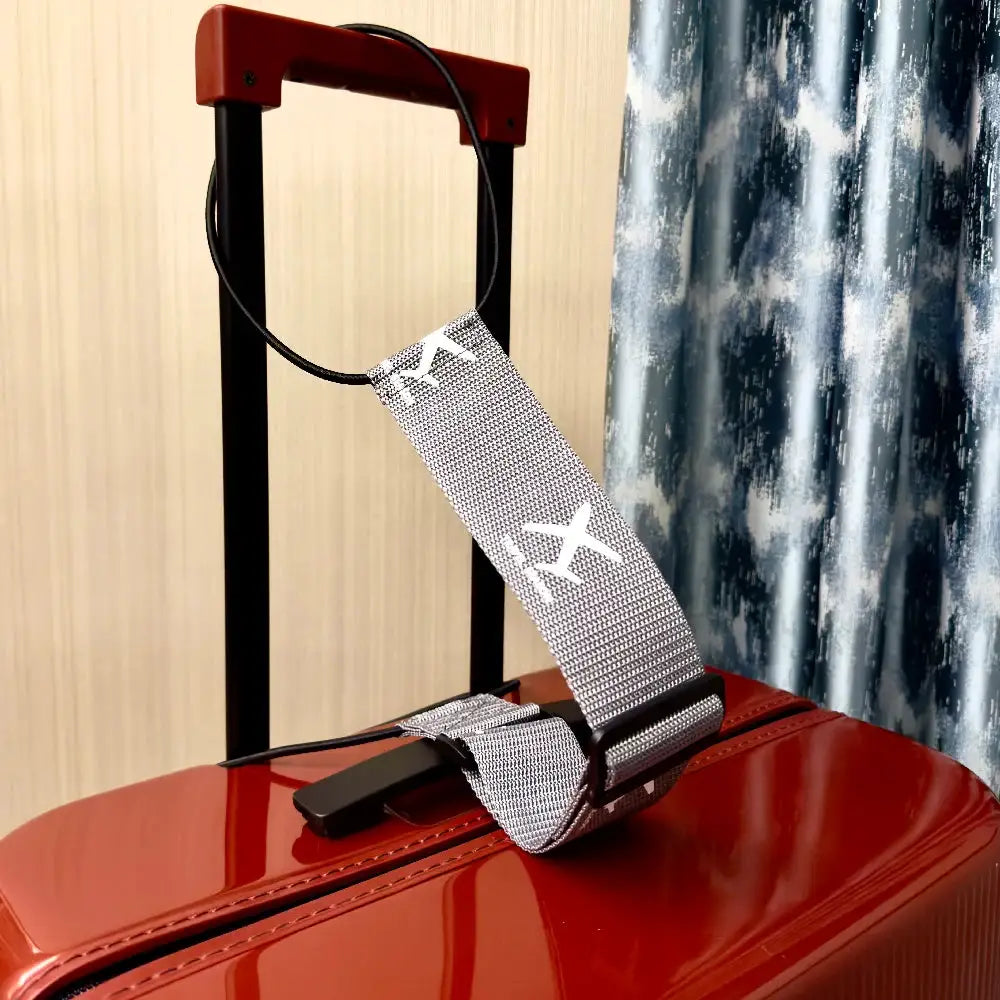 AirVoyage Aircraft Printed Nylon Luggage Strap Durable Travel Accessory With Vibrant Geometric Print For Easy ID