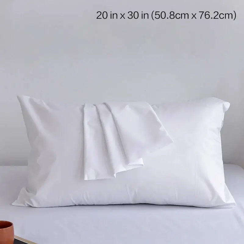 Pillow cover, white solid-color, 20x30 in, by Simples Market.