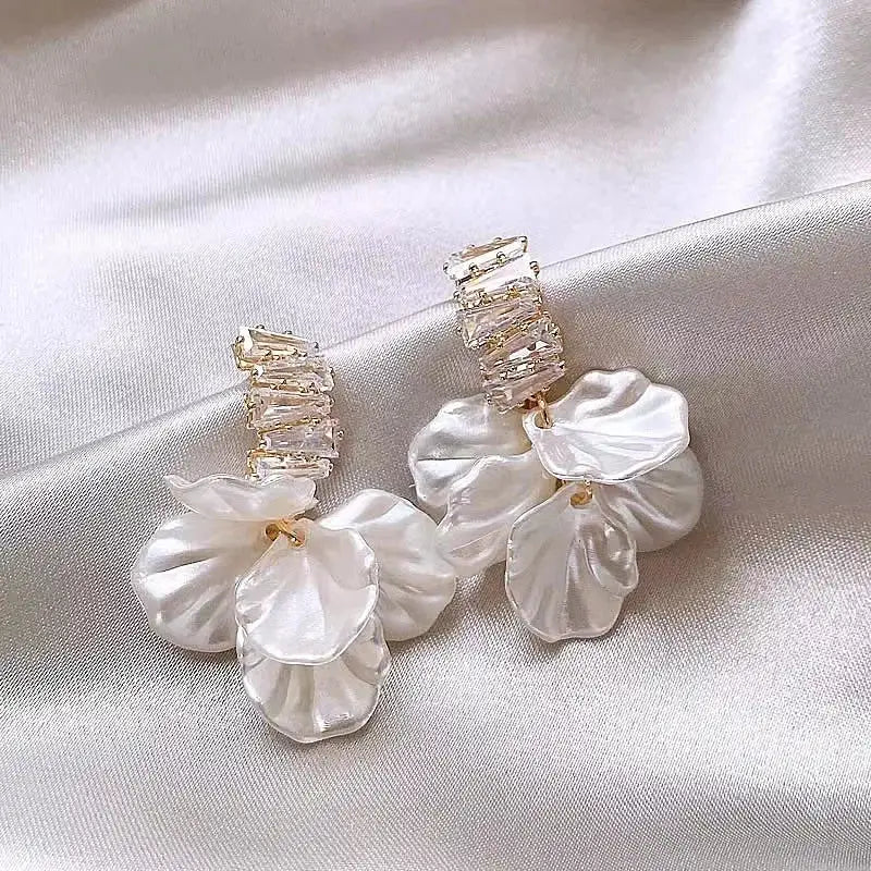 Forest Cross Border Fairy Petal Earrings Handmade Delicate Craftsmanship For Women Whimsical Artisan Jewelry