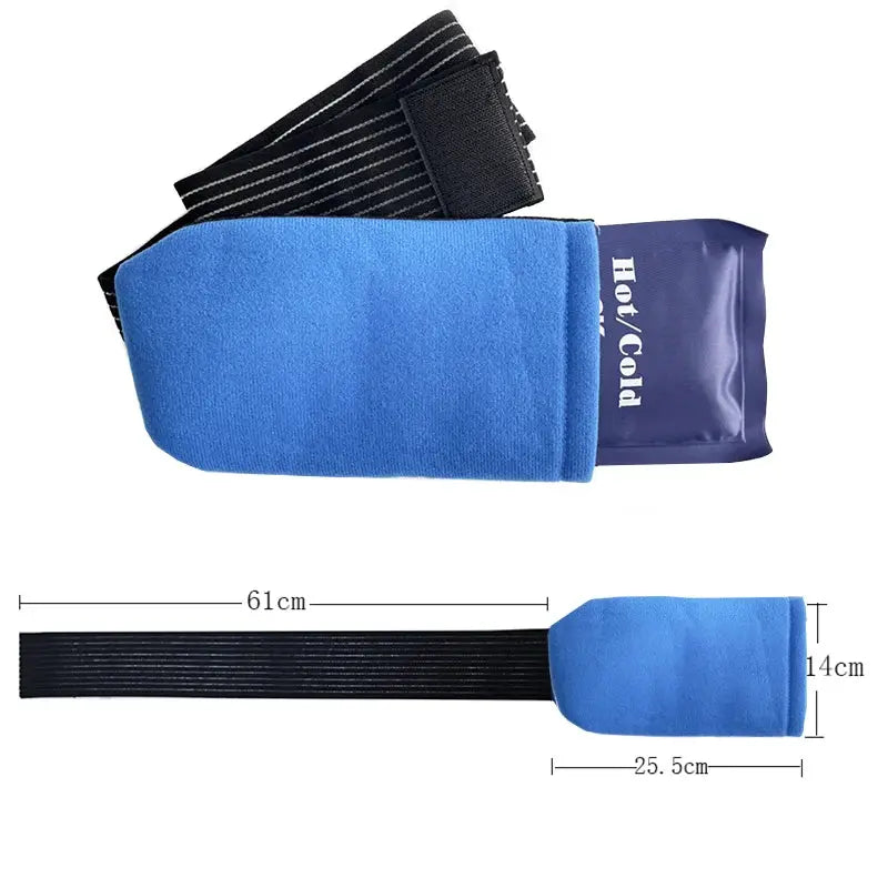 Gel Ice Packs With Elastic Strap Adjustable Wrap For Hot And Cold Therapy Shoulder Back Knee Neck Ankle