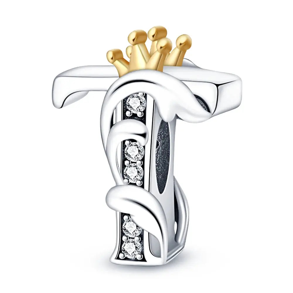 925 Sterling Silver Alphabet Charms A to Z Beads for Women Fit Original Bracelet DIY Jewelry Gift