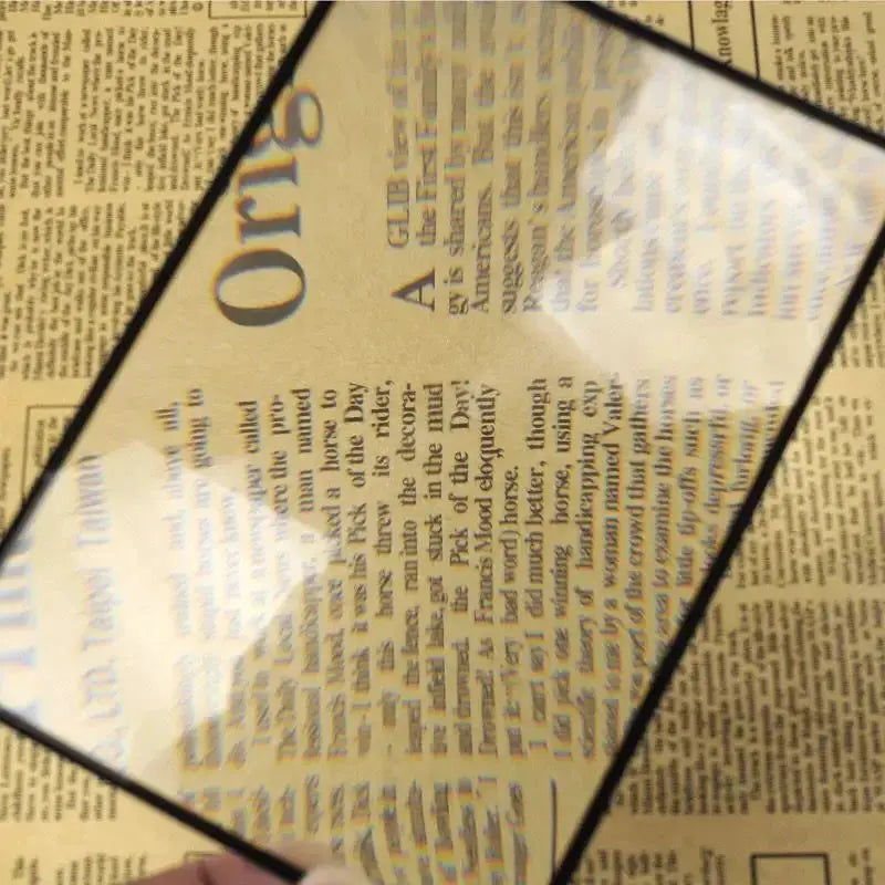 OptiClear Full Page Large Sheet Magnifier Crystal Clear Reading Aid For Undistorted Page View