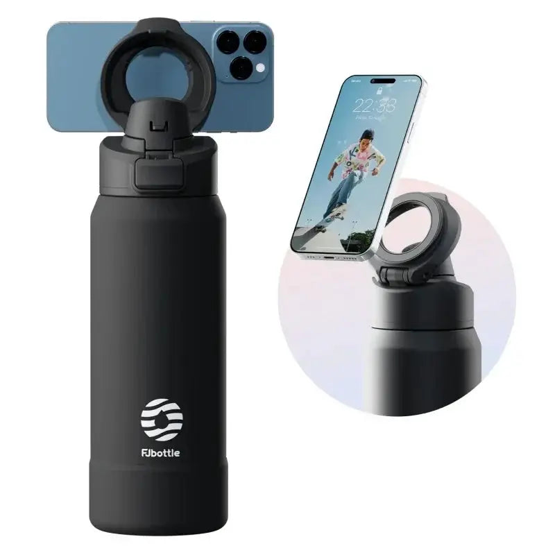 FEIJIAN 710ml Magnetic Phone Holder Insulated Stainless Steel Bottle